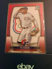 Yu Chang [Red] Baseball Cards 2023 Bowman Chrome WBC Flag Refractor Prices
