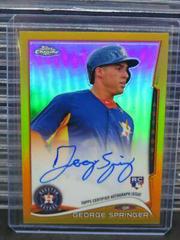 George Springer [Autograph Gold Refractor] #GS Baseball Cards 2014 Topps Chrome Prices
