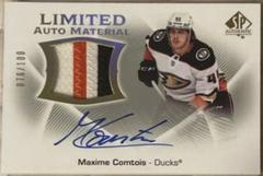 Maxime Comtois Hockey Cards 2021 SP Authentic Limited Auto Material Prices