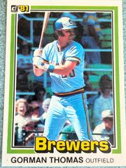 Gorman Thomas [30 HR Mark 3rd on Back] #326 Baseball Cards 1981 Donruss Prices