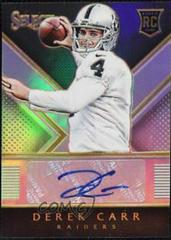 Derek Carr [Prizm] Football Cards 2014 Panini Select Rookie Autograph Prices