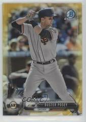 Buster Posey [Gold Refractor] #91 Baseball Cards 2017 Bowman Chrome Prices