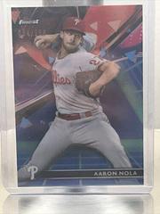 Aaron Nola [Blue Refractor] #76 Baseball Cards 2021 Topps Finest Prices