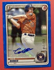 Colin Barber [Blue] Baseball Cards 2020 Bowman Paper Prospect Autographs Prices