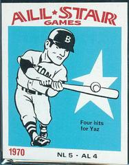 Four Hits for Yaz #70 Baseball Cards 1974 Laughlin All Star Prices