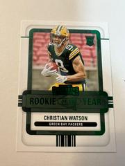 Christian Watson #ROY-CWA Football Cards 2022 Panini Contenders Rookie of the Year Prices