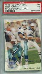 Troy Aikman [Gold] #34 Football Cards 1993 Upper Deck NFL Experience Prices