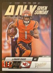Ja'Marr Chase #15 Football Cards 2022 Panini Prestige Any Given Sunday Prices