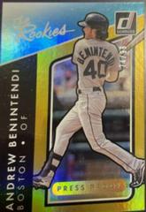 Andrew Benintendi [Press Proof] #TR-4 Baseball Cards 2017 Panini Donruss the Rookies Prices