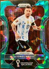 Lionel Messi [Green Ice] Soccer Cards 2022 Panini Prizm World Cup Prices