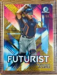 Francisco Alvarez [Gold Refractor Mega Box Mojo] Baseball Cards 2021 Bowman Chrome Futurist Prices