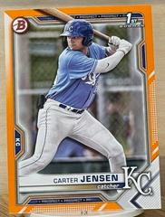 Carter Jensen [Orange] Baseball Cards 2021 Bowman Draft Prices