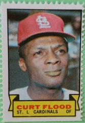 Curt Flood Baseball Cards 1969 Topps Stamps Prices