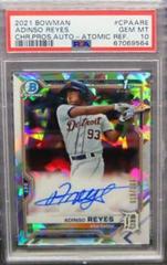 Adinso Reyes [Atomic Refractor] #CPA-ARE Baseball Cards 2021 Bowman Chrome Prospect Autographs Prices