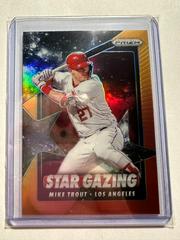 Mike Trout [Red Orange Prizm] Baseball Cards 2020 Panini Prizm Star Gazing Prices