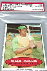Reggie Jackson [Hand Cut] #18 Baseball Cards 1971 Bazooka Numbered Prices
