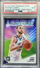 Stephen Curry [Lime Green] Basketball Cards 2018 Panini Donruss Optic League Leaders Prices