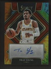 Trae Young [Tie Dye Prizm] Basketball Cards 2021 Panini Select Signatures Prices
