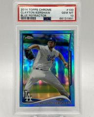 Clayton Kershaw [Blue Refractor] Baseball Cards 2014 Topps Chrome Prices