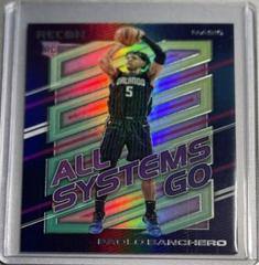 Paolo Banchero #9 Basketball Cards 2022 Panini Recon All Systems Go Prices