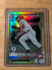 Matheu Nelson [Yellow Foil] #BD-103 Baseball Cards 2021 Bowman Draft 1st Edition Prices