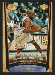 Vince Carter [Gold F/X Game Dated] #146 Basketball Cards 1998 Upper Deck Encore Prices
