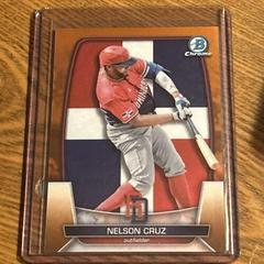 Nelson Cruz [Orange] Baseball Cards 2023 Bowman Chrome WBC Flag Refractor Prices