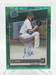 A.J. Puk [Green] Baseball Cards 2020 Panini Donruss Optic Rated Rookies Signatures Prices