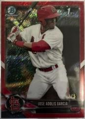 Jose Adolis Garcia [Red Shimmer Refractor] Baseball Cards 2018 Bowman Chrome Prospects Prices