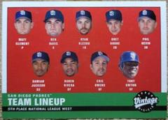 San Diego Padres [Team Lineup] Baseball Cards 2001 Upper Deck Vintage Prices