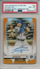 Gavin Lux [Orange Refractor] #GL Baseball Cards 2020 Bowman Sterling Rookie Autographs Prices