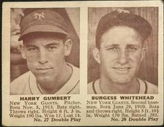 Harry Gumbert, Burgess Whitehead Baseball Cards 1941 Double Play Prices