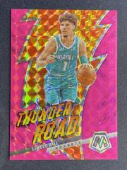 LaMelo Ball [Pink Fluorescent] #16 Basketball Cards 2022 Panini Mosaic Thunder Road Prices