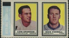Luis Aparicio [Dick Farrell] Baseball Cards 1962 Topps Stamp Panels Prices