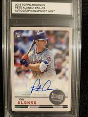 Pete Alonso [Autograph] Baseball Cards 2019 Topps Archives Snapshots Prices