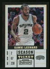 Kawhi Leonard [Diamond] #28 Basketball Cards 2017 Panini Contenders Draft Picks Prices