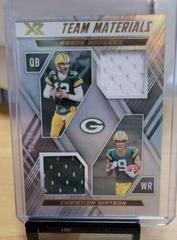 Aaron Rodgers, Christian Watson #TM-15 Football Cards 2022 Panini XR Team Materials Prices