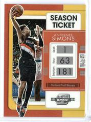 Anfernee Simons [Gold] #82 Basketball Cards 2021 Panini Contenders Optic Prices