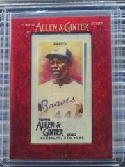 Hank Aaron [Mini Cloth] #104 Baseball Cards 2020 Topps Allen & Ginter Prices