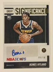 Bones Hyland [Gold] Basketball Cards 2021 Panini Hoops Great SIGnificance Prices
