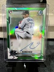 Jesus Sanchez [Green Refractor] Baseball Cards 2021 Bowman Chrome Rookie Autographs Prices