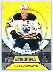 Connor McDavid [Yellow] #1 Hockey Cards 2021 Upper Deck Credentials Prices