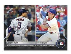 Jeremy Pena, Bryson Stott Baseball Cards 2022 Topps Now World Series Matchup Prices