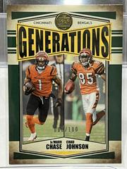 Chad Johnson, Ja'Marr Chase [Green] #G-10 Football Cards 2022 Panini Legacy Generations Prices