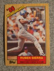 Ruben Sierra #6 Baseball Cards 1987 Topps Prices