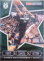 Giannis Antetokounmpo #23 Basketball Cards 2020 Panini Hoops Lights Camera Action Prices