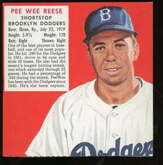 Pee Wee Reese [Hand Cut Without Tab] Baseball Cards 1952 Red Man Tobacco Prices