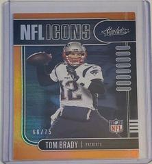 Tom Brady [Spectrum Orange] #3 Football Cards 2019 Panini Absolute NFL Icons Prices