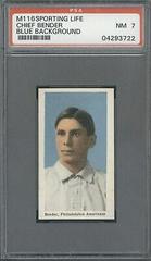 Chief Bender [Blue Background] Baseball Cards 1911 M116 Sporting Life Prices