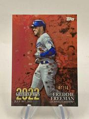 Freddie Freeman [Red] #22GH-8 Baseball Cards 2023 Topps 2022 Greatest Hits Prices